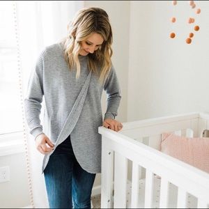 NWT Maternity and nursing crossover sweater